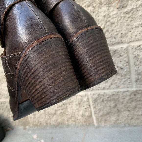 FIORENTINI + BAKER Womens Ankle Booties US 9 Euro 39 Brown Italian Buckle Boots - Picture 7 of 11